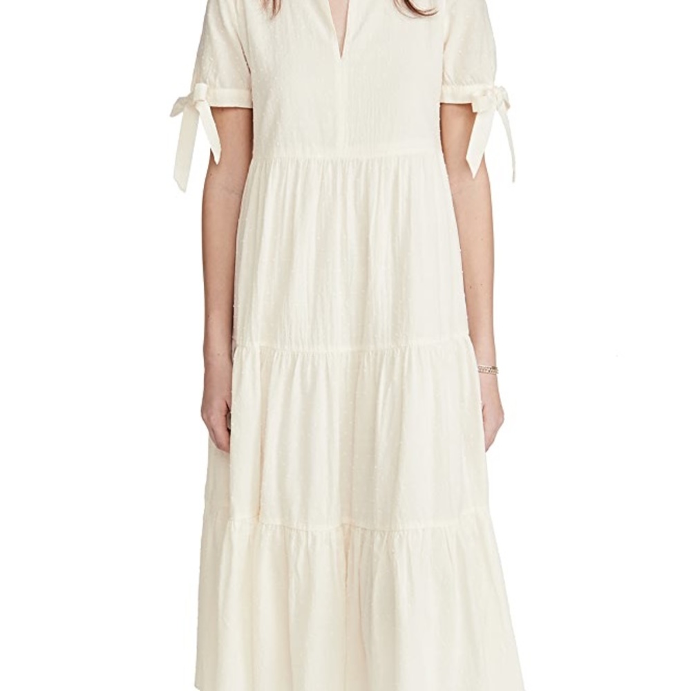 Madewell Tie-Sleeve Tiered Maxi dress